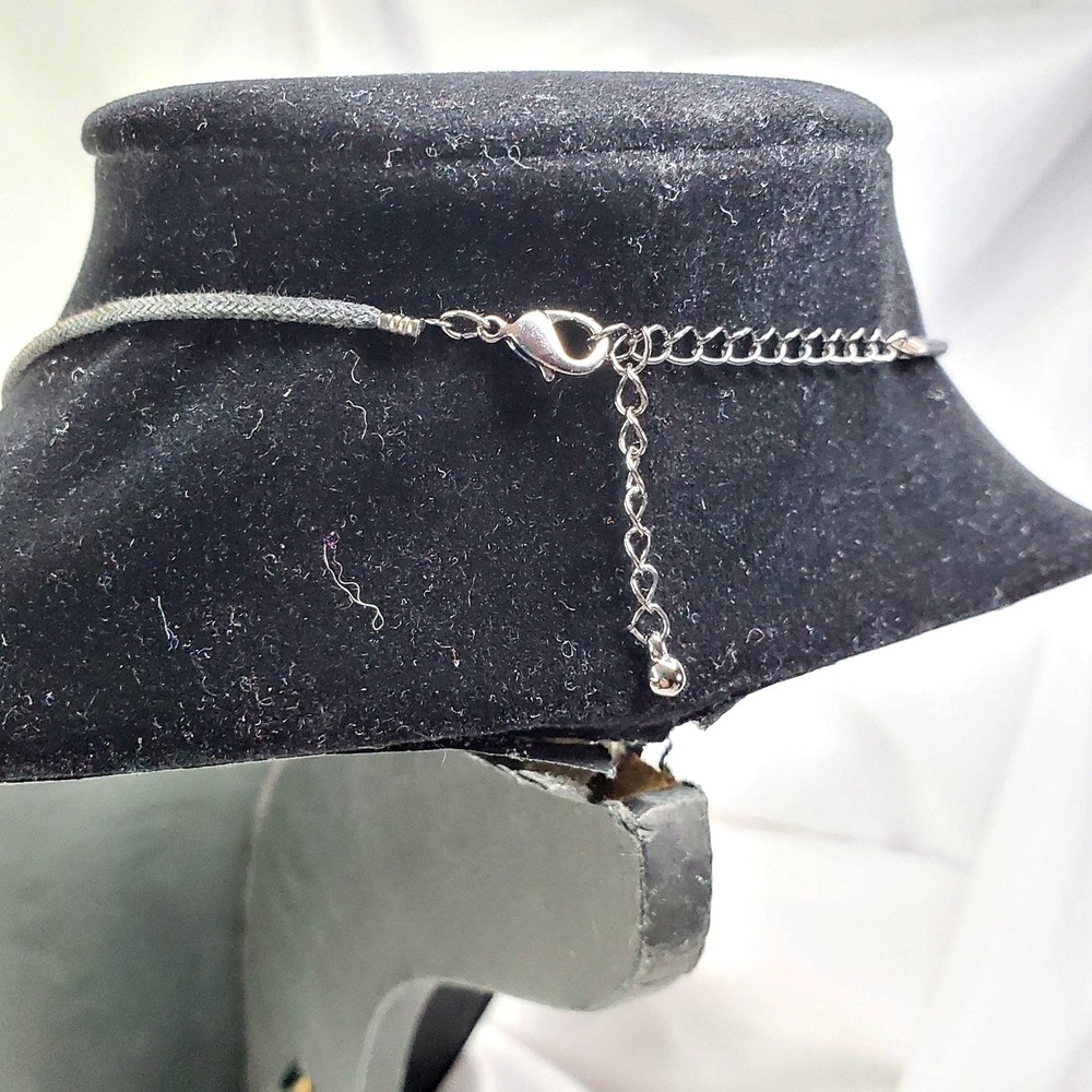 Two Statement necklaces Circles Silver and Grey - Picture 11 of 11